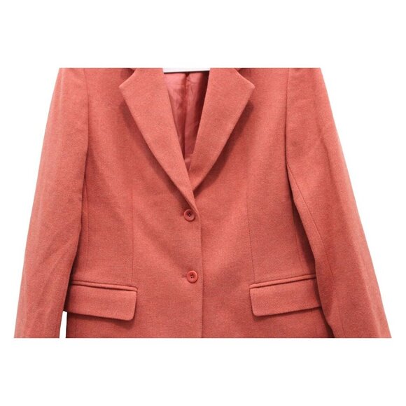Pendleton Blazer Jacket Size 8 Lambswool Coral Peach Business Classic Preppy USA - Picture 3 of 13